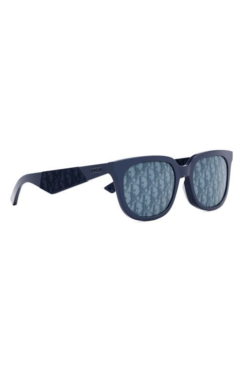 Shop Dior 'b27 S3f 55mm Geometric Sunglasses In Blue/mirror