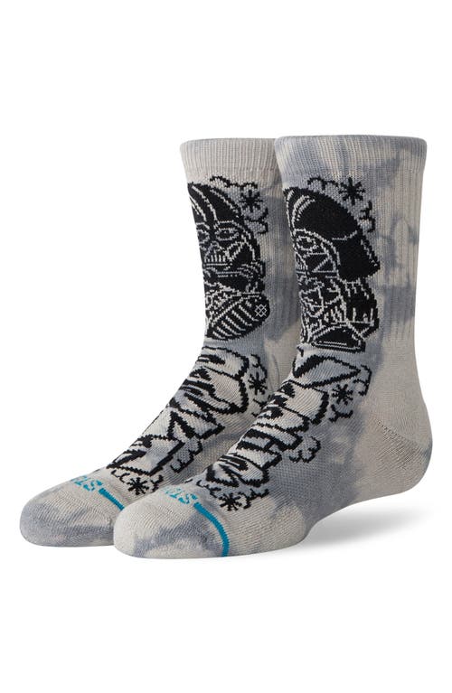 Stance Kids' DJ Darth Cotton Blend Crew Socks in Black 