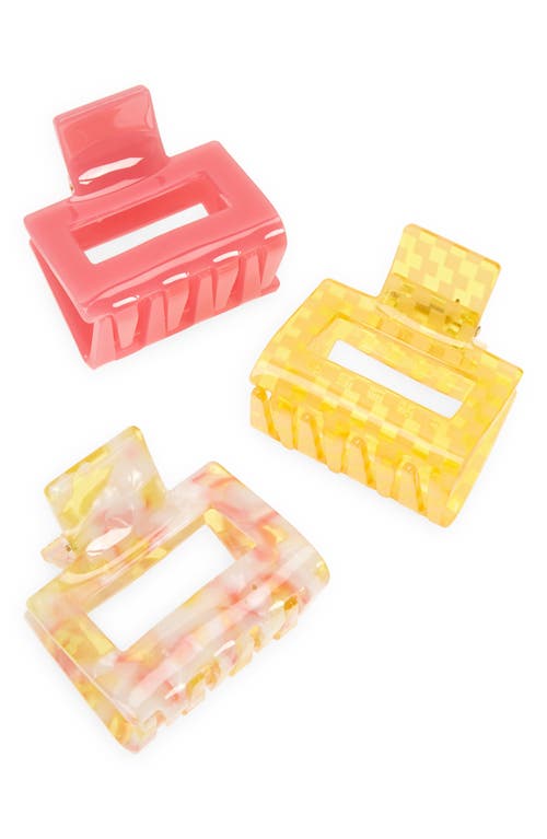 Assorted 3-Pack Roxanne Claw Clips in Yellow