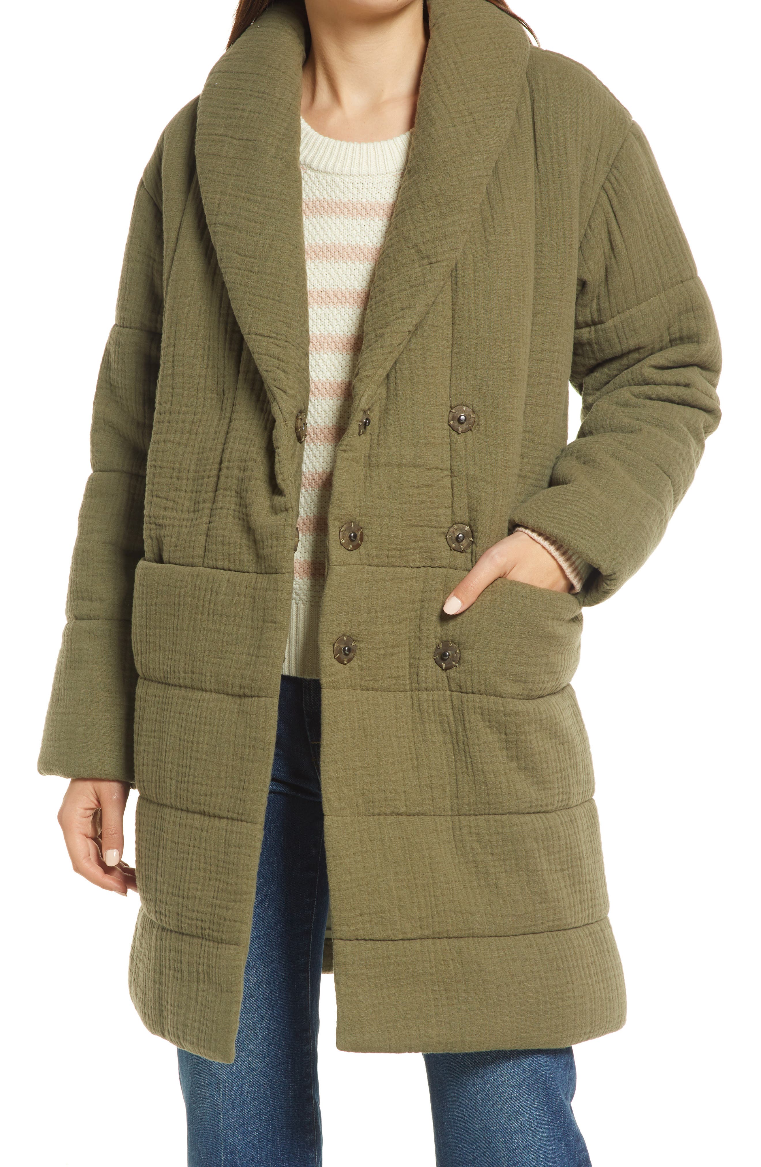 cotton quilted coat