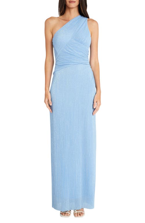 Maggy London Metallic One-Shoulder Gown Vibrant Perry at Nordstrom,