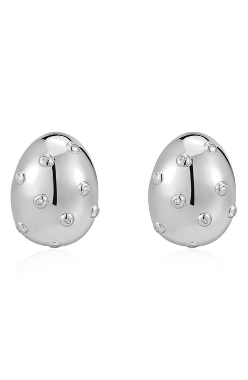 Mini Molten Drop Earrings in Silver
