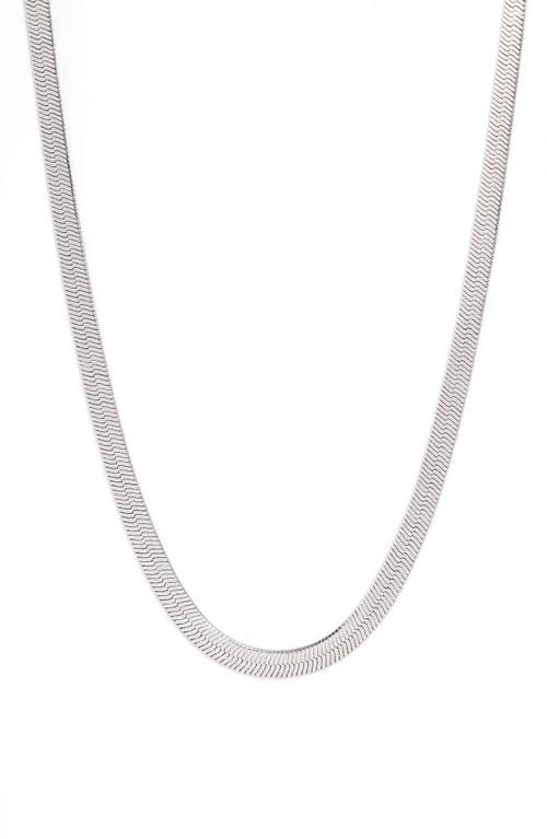 SHYMI Glamour Snake Chain Necklace in Silver at Nordstrom, Size 16