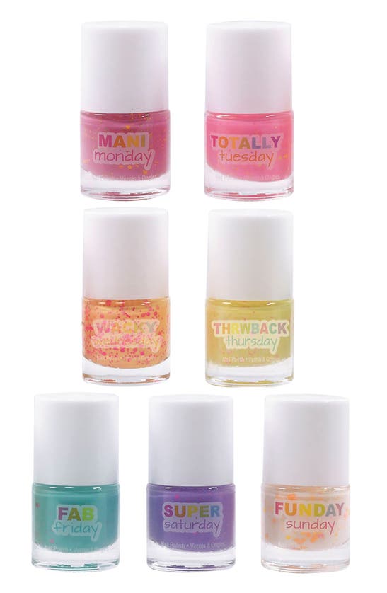 Iscream Days Of The Week Nail Polish Set In Pink Multi
