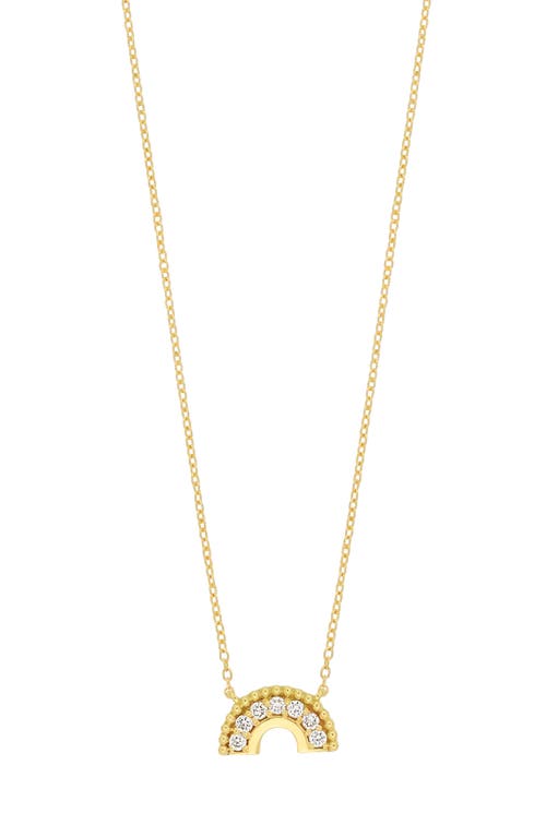 Diamond Rainbow Necklace in 18K Yellow Gold