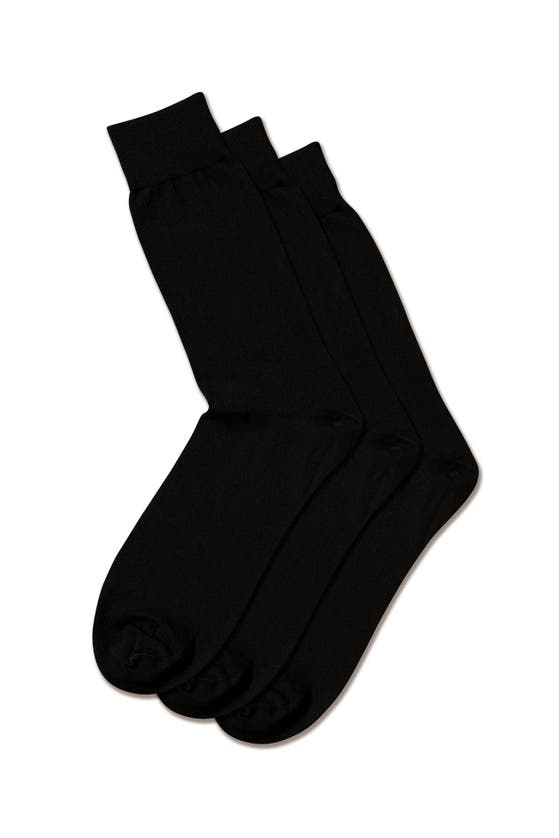 Shop Charles Tyrwhitt Cotton Rich 3 Pack Socks In Black & Grey