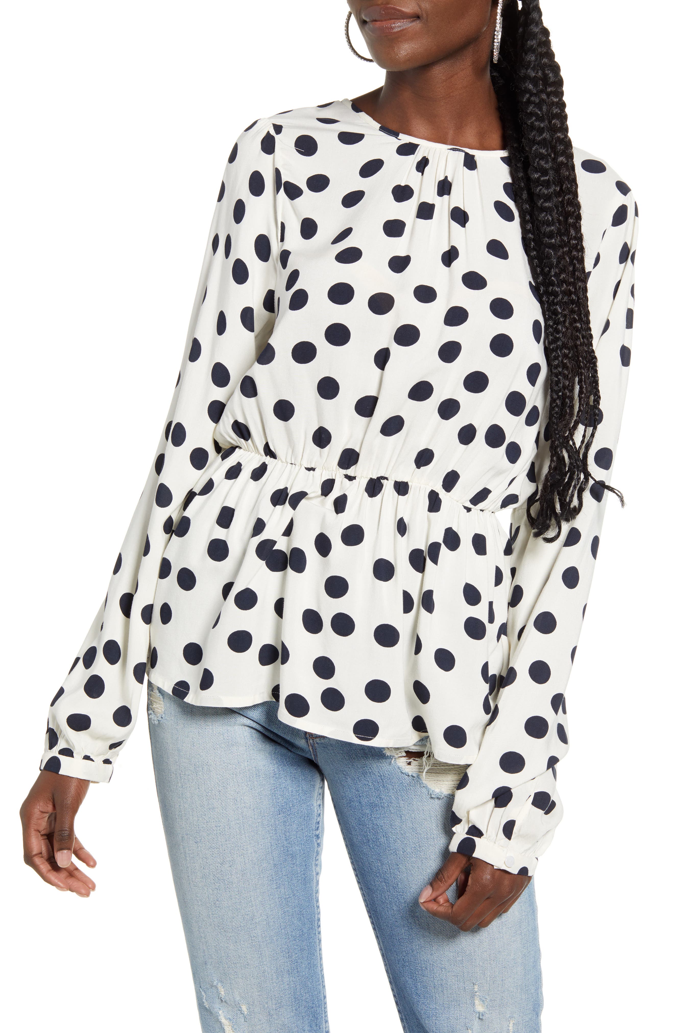 vero moda polka dot top