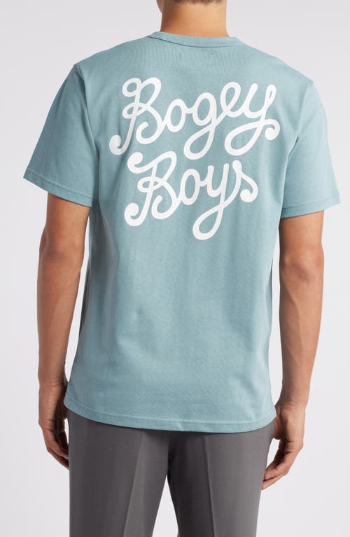 Shop Bogey Boys Essential Cotton Logo T-shirt In Bogey Blue