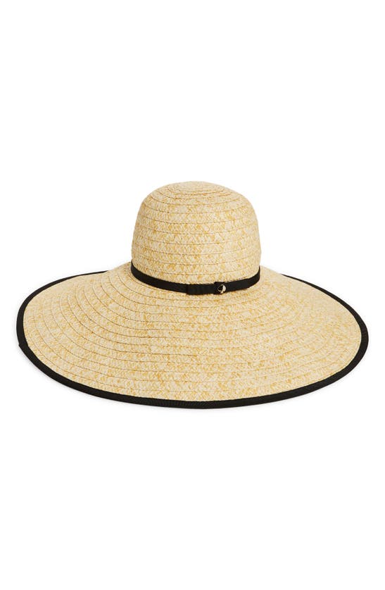 Shop Kate Spade Wide Brim Straw Hat In Natural