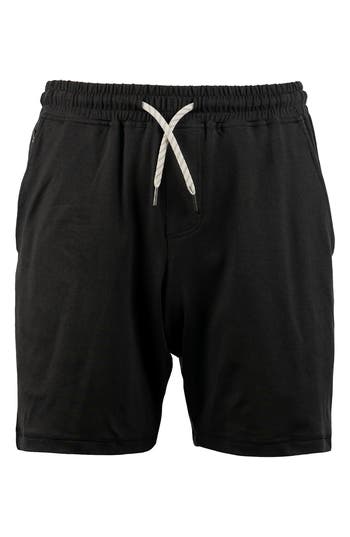 Burnside Soft Jersey Shorts In Heather Black