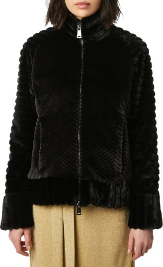 Bernardo Textured Faux Fur Jacket | Nordstrom