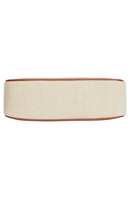 Balmain B-army Canvas & Logo Shoulder Bag In Natural Brown