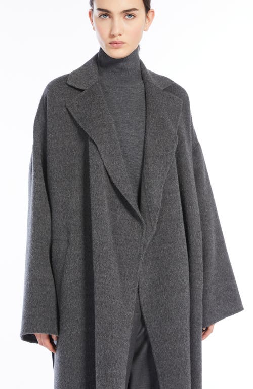 Shop Weekend Max Mara Nella Virgin Wool & Alpaca Wrap Coat In Medium Grey