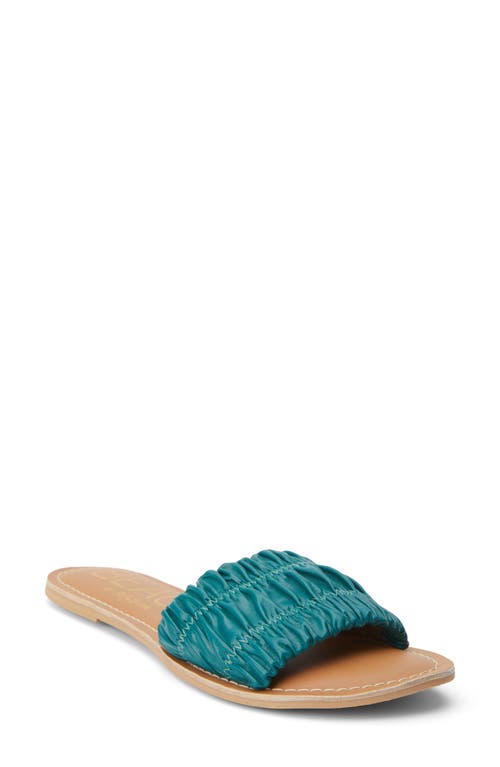 BEACH BY MATISSE Channel Slide Sandal in Teal