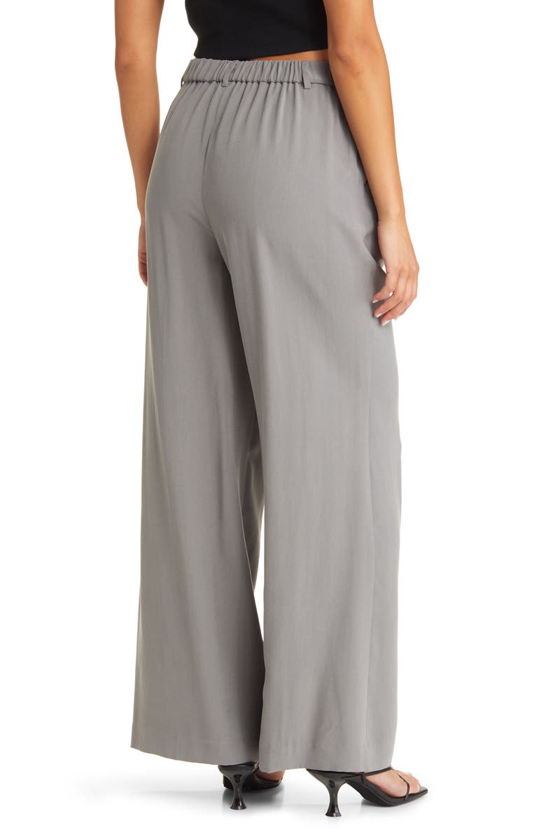 Open Edit Twill Wide Leg Trousers | Nordstrom