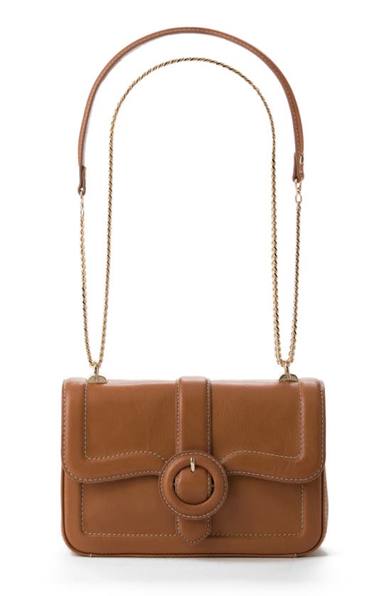 Shop Brahmin Rosalie Leather Convertible Crossbody Bag In Tan