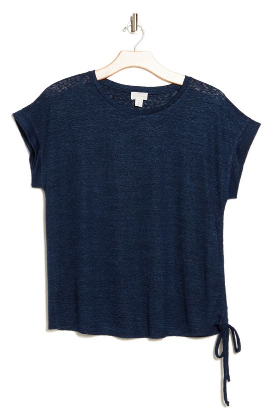 Shop Caslon ® Ruched T-shirt In Navy