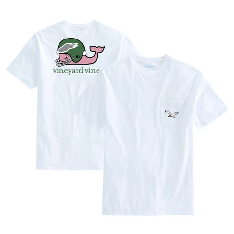 Youth Vineyard Vines White Cleveland Browns Whale Helmet Pocket T-Shirt Size: Medium