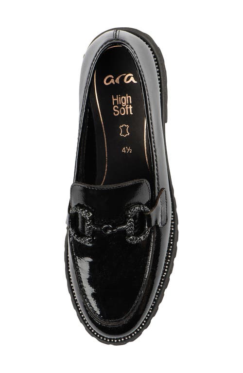 Ara Krysalia Moc Toe Bit Loafer In Black