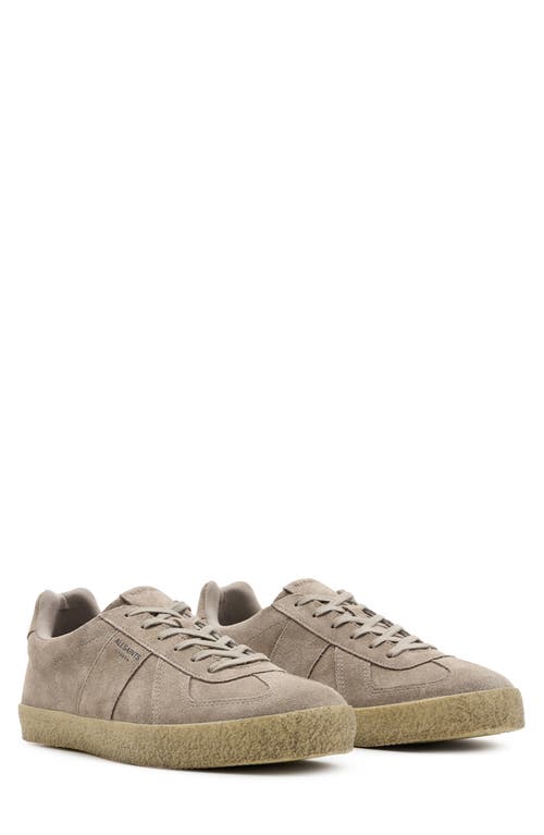 Shop Allsaints Jaimee Low Top Suede Sneaker In Sand/taupe Brown