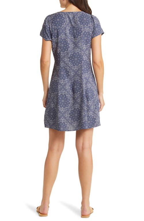 Madewell Shirred Button Front Minidress In Nighttime