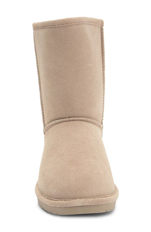 Bearpaw Emma Short Genuine Sheepskin Lined Boot In Mushroom