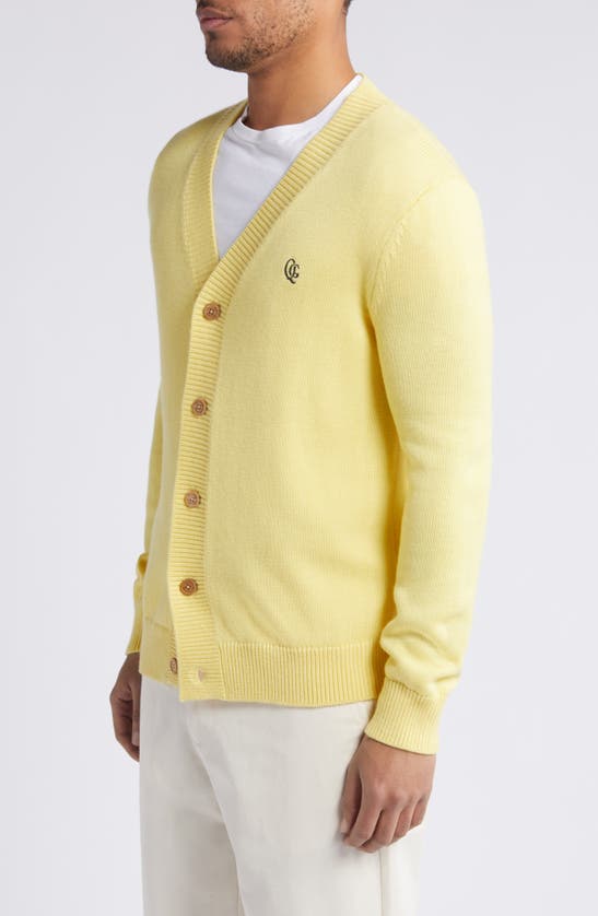 Shop Quiet Golf Cardigan Sweater In Canary