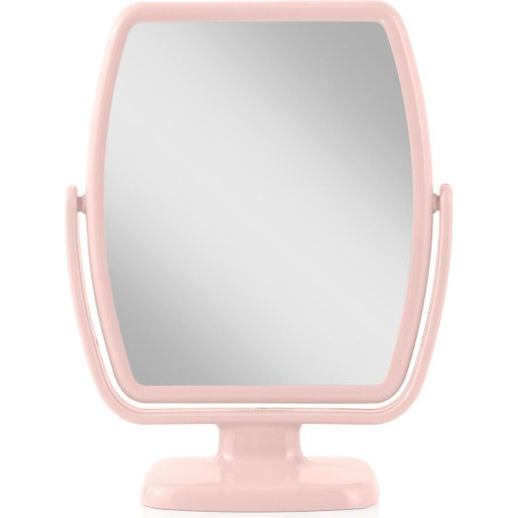 Zadro Geo Makeup Mirror With Magnification In Rose Quartz