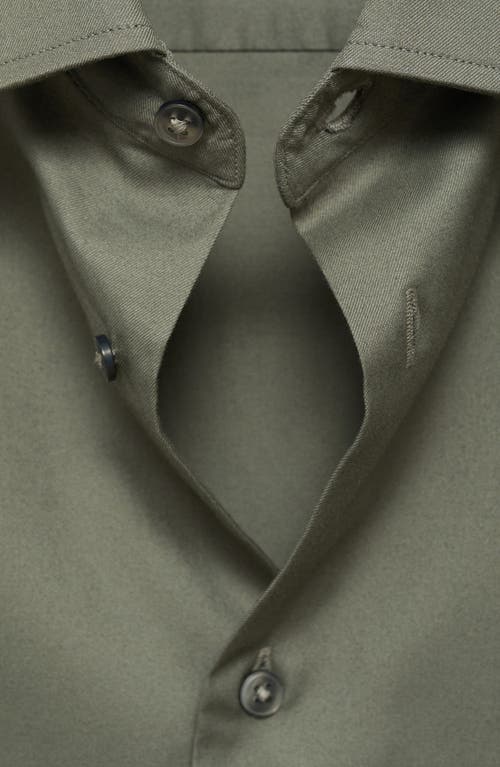 Mango Regular-fit 100% Cotton Shirt Green In Green