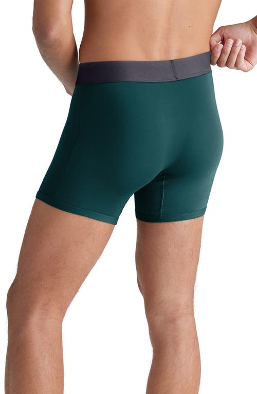 Shop Tommy John Second Skin Boxer Briefs In Deep Teal