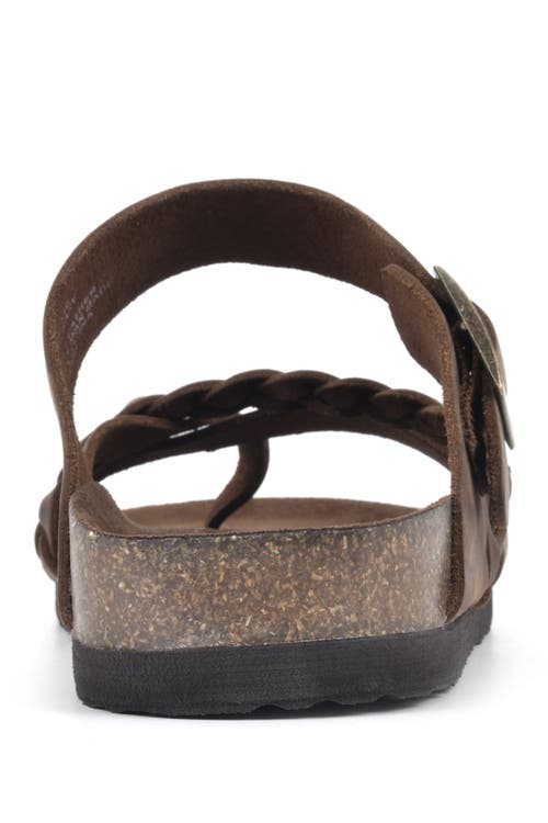 White Mountain Footwear Hazy Leather Footbed Sandal In Brown/leather