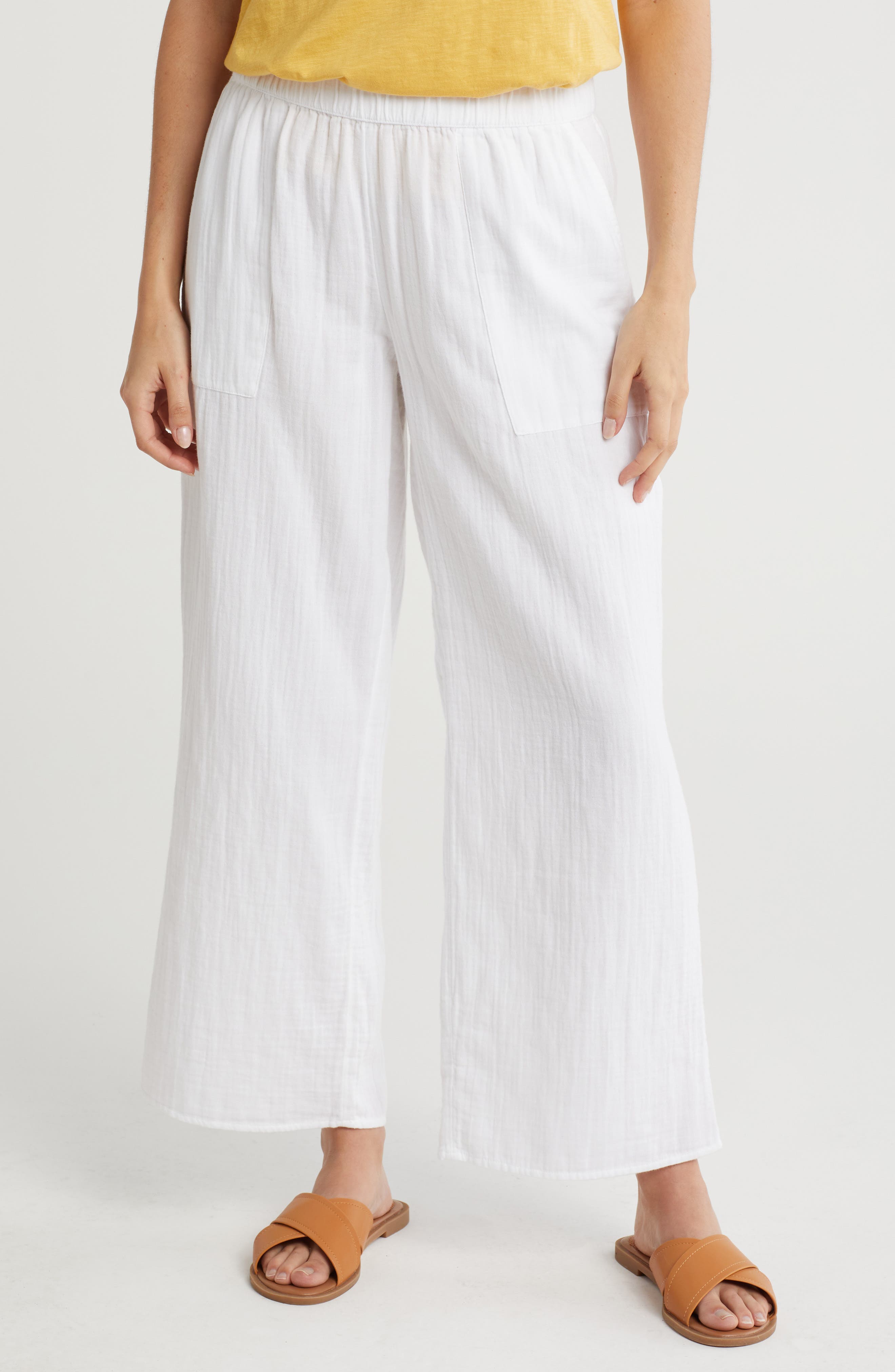Caslon® Cotton Gauze PullOn Pants Nordstromrack