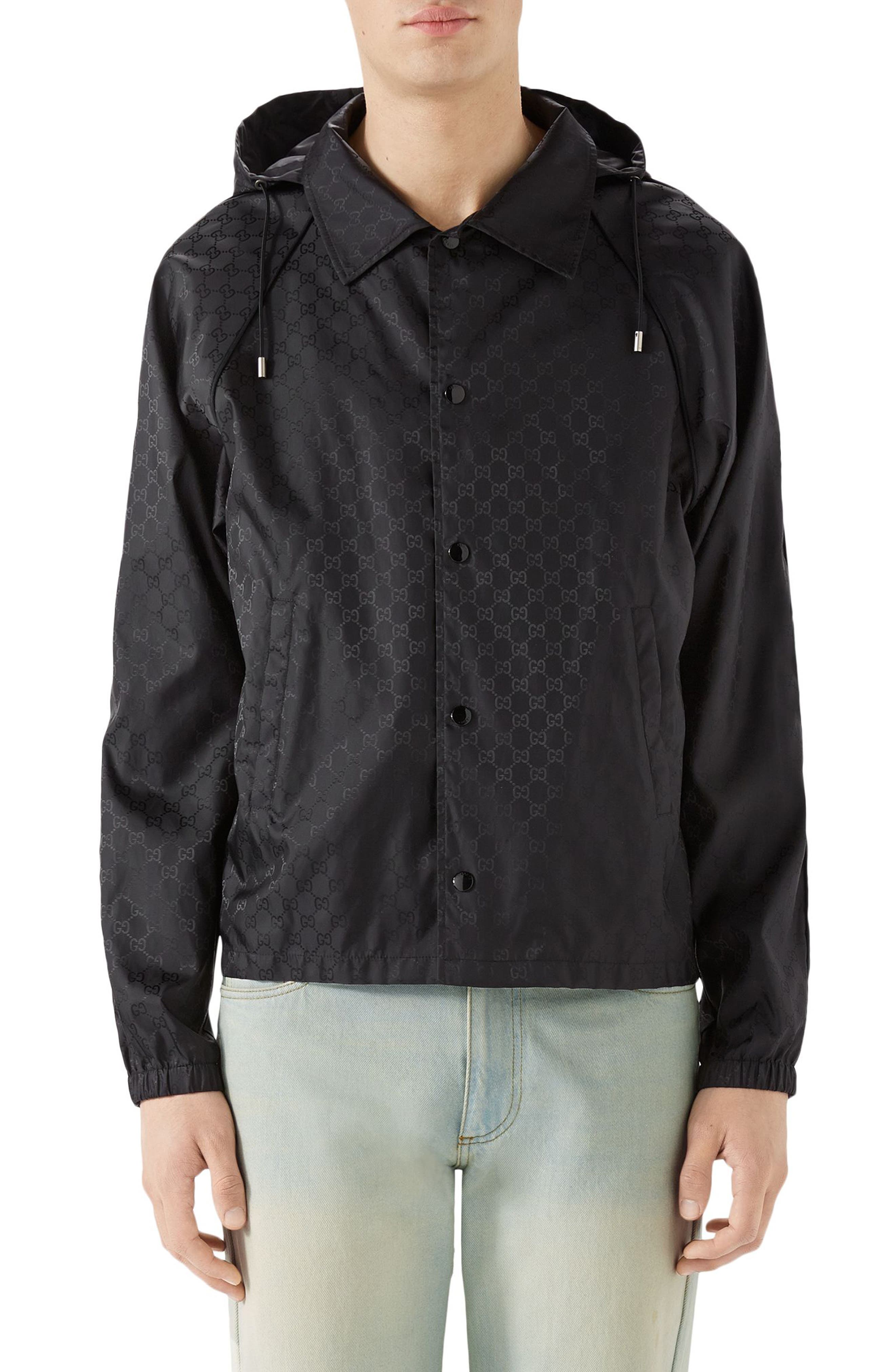Gucci GG Jacquard Print Nylon Jacket 