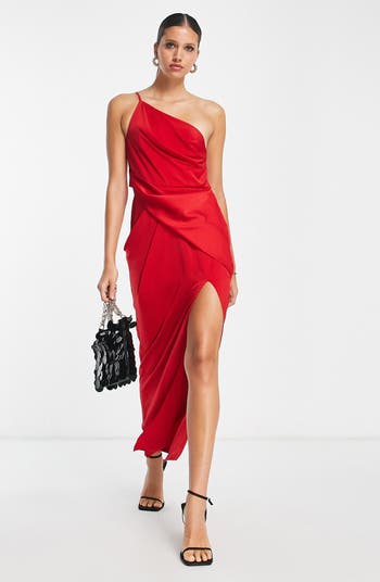 ASOS DESIGN One-Shoulder Maxi Dress | Nordstrom