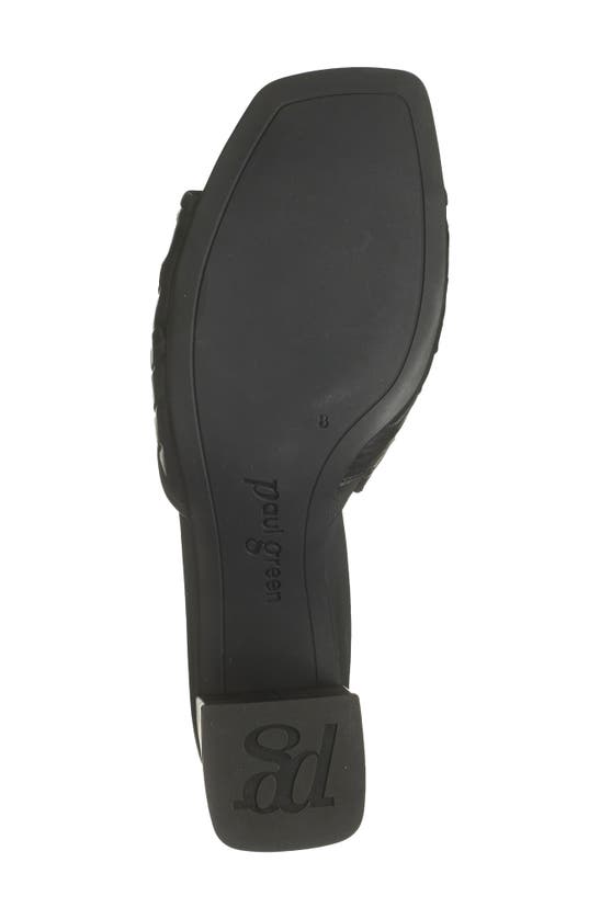 Shop Paul Green Tisha Slide Sandal In Black Wash Leather