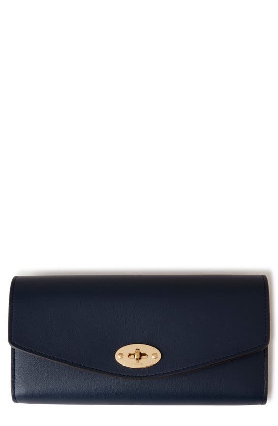 Shop Mulberry Darley Microclassic Leather Wallet In Night Sky