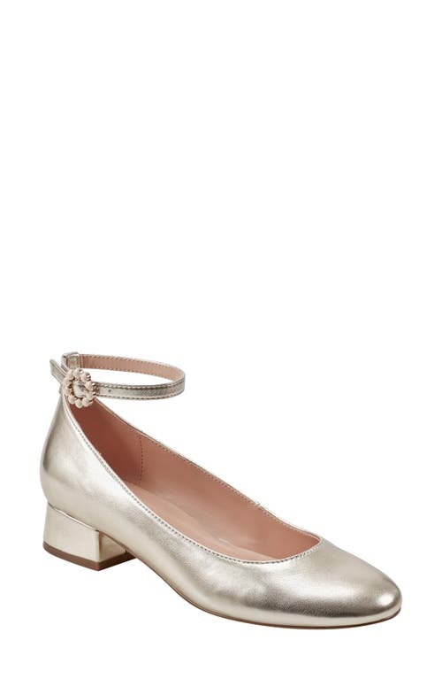 Shop Bandolino Lexy Ankle Strap Pump In Gold