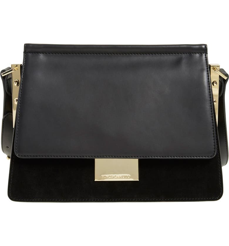 VINCE CAMUTO 'Abril' Leather Shoulder Bag, Main, color, 001