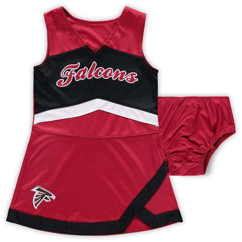 Outerstuff Kids' Girls Preschool Red/black Atlanta Falcons Cheer Captain Jumper Dress