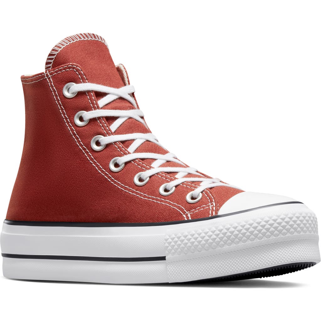 Converse Chuck Taylor® All Star® Lift High Top Platform Sneaker In Ritual Red/white/black