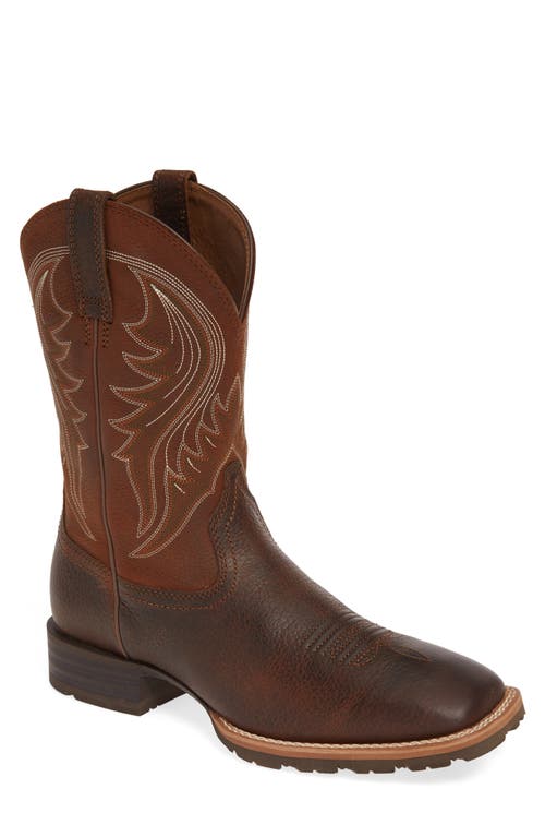 Hybrid Rancher Cowboy Boot in Brown Oiled Rowdy