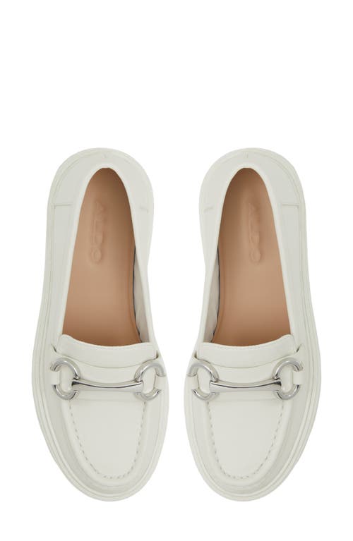 Shop Aldo Miska Platform Bit Loafer In White/bone