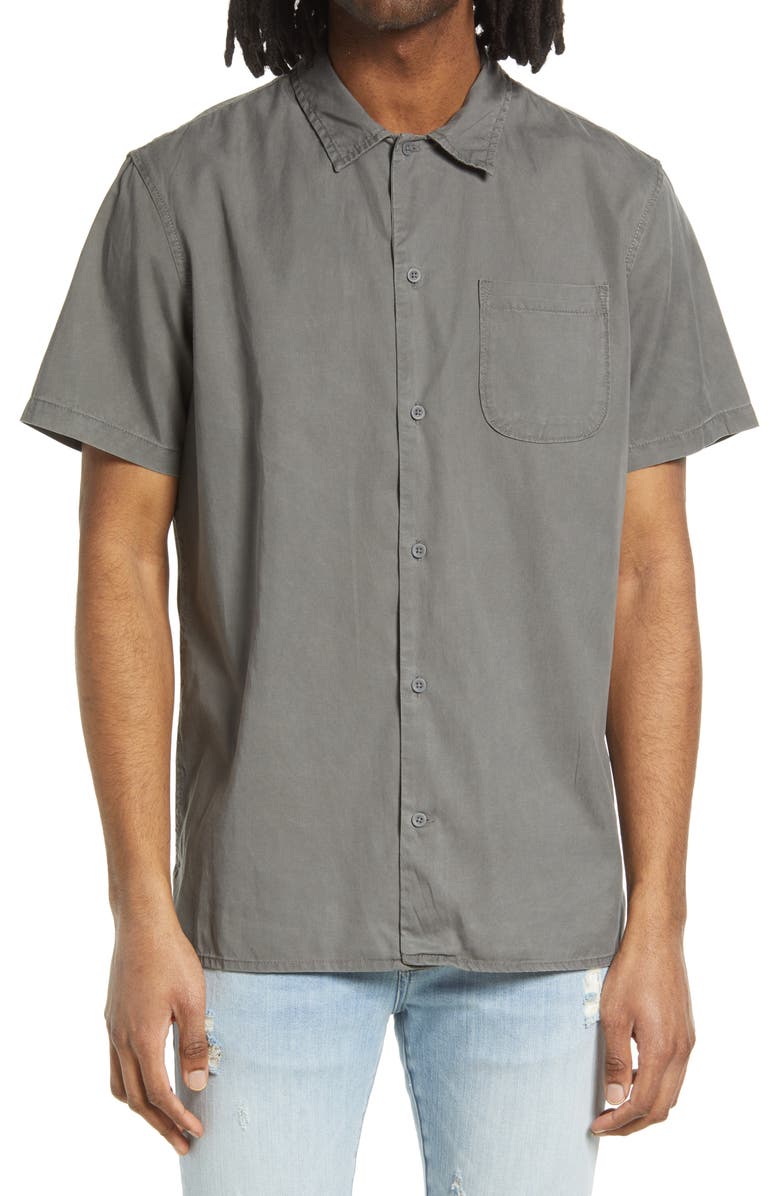 Washed Twill Button-Up Shirt