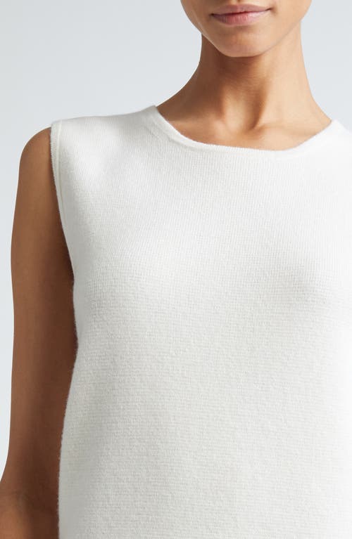 Max Mara Fosco Cashmere Sweater Tank In White