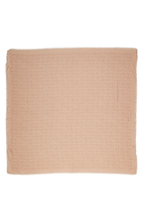 Saint Laurent Grand Impression Cashmere-blend Square Scarf In Beige/light Brown