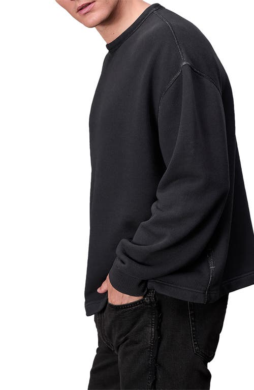 Shop Rag & Bone Cotton French Terry Sweatshirt In Black