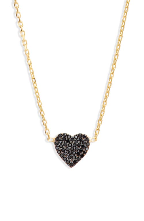 Shymi Mini Pavé Heart Pendant Necklace In Gray