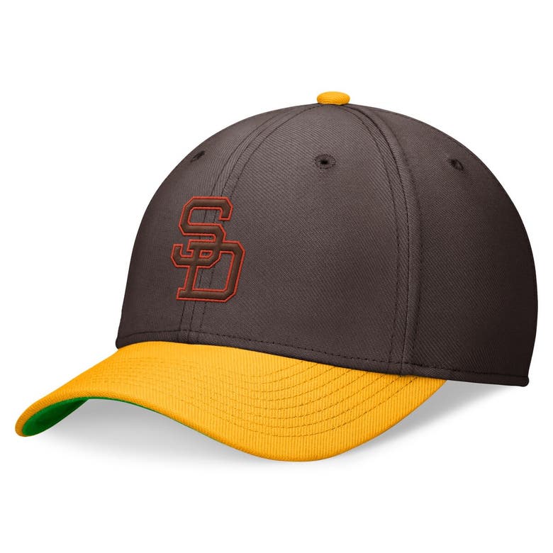 Shop Nike Brown/gold San Diego Padres Cooperstown Collection Rewind Swooshflex Performance Hat