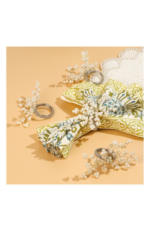 Tiramisu Ivory Elegance 4-pack Napkin Rings In Ivory