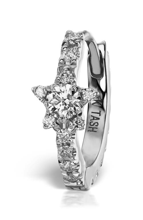Maria Tash White Gold Diamond Star Eternity Hoop Earring In White Gold/diamond